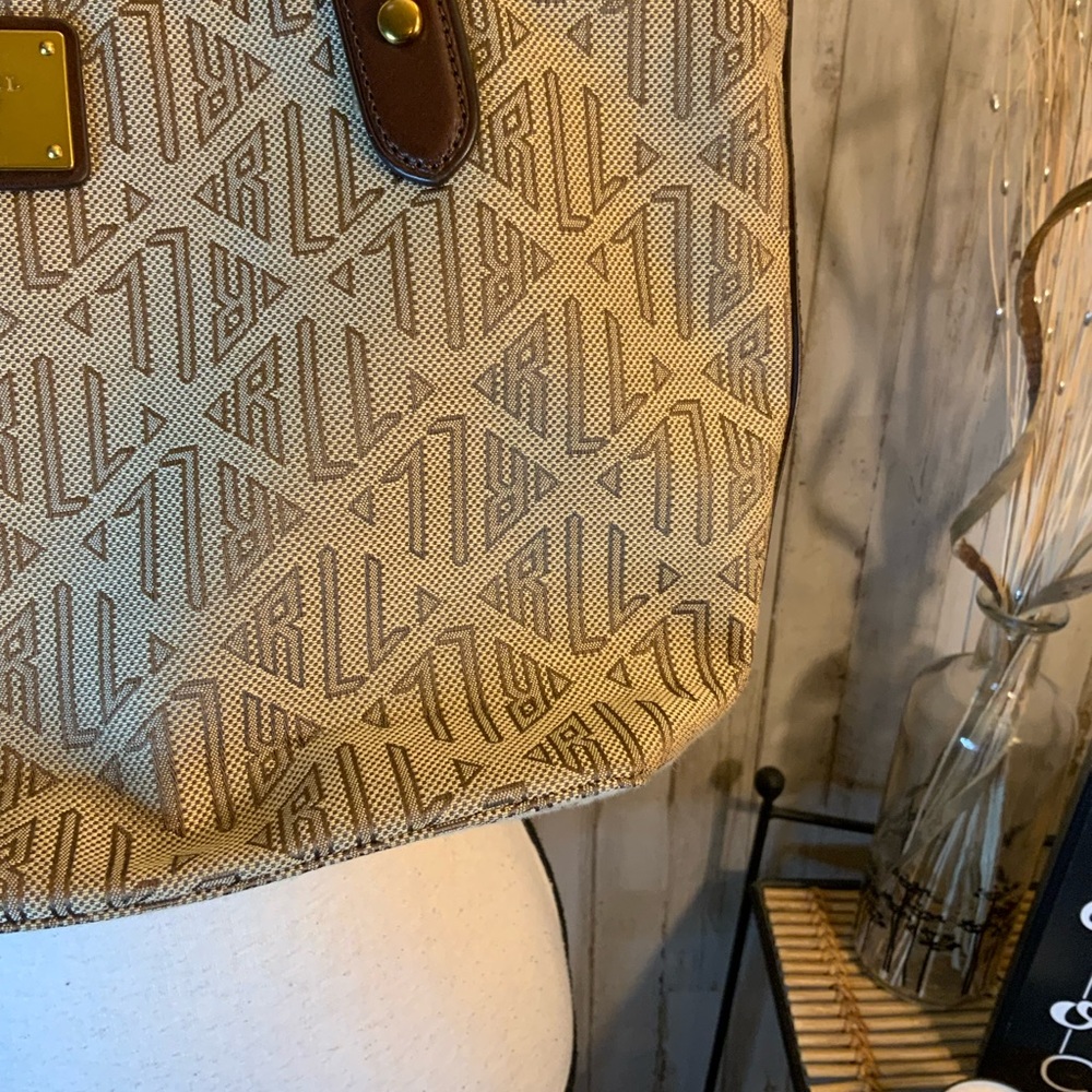 Lauren Ralph Lauren Tan and Brown Tote Bag - Picture 3 of 6